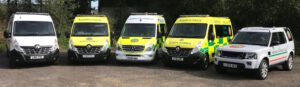 Ambulances lines up at BM Base