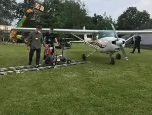Airplane for film use