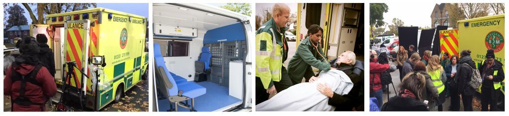 Film and TV Ambulance Provider. Ambulances for tv and film, Medical support and props