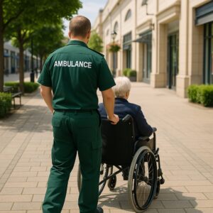Medic-assisted day out with wheelchair user at a seaside location in Kent