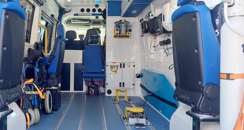 NHS staff using simulation ambulance for realistic training in Kent