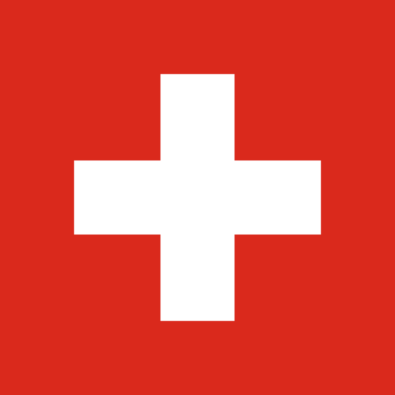Switzerland flag icon representing private patient transport by road to the UK