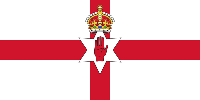 Northern Ireland flag representing private patient transport to the UK