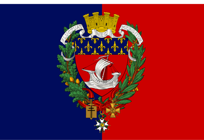 Paris flag icon representing private patient transport by road to the UK