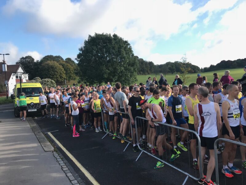 Runners at the start line of a community race supported by Kent event medical cover and ambulance services