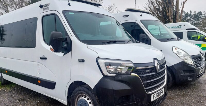 Secure Mental Health Ambulance vehicle used for mental health patient transport and secure patient transfer in Kent